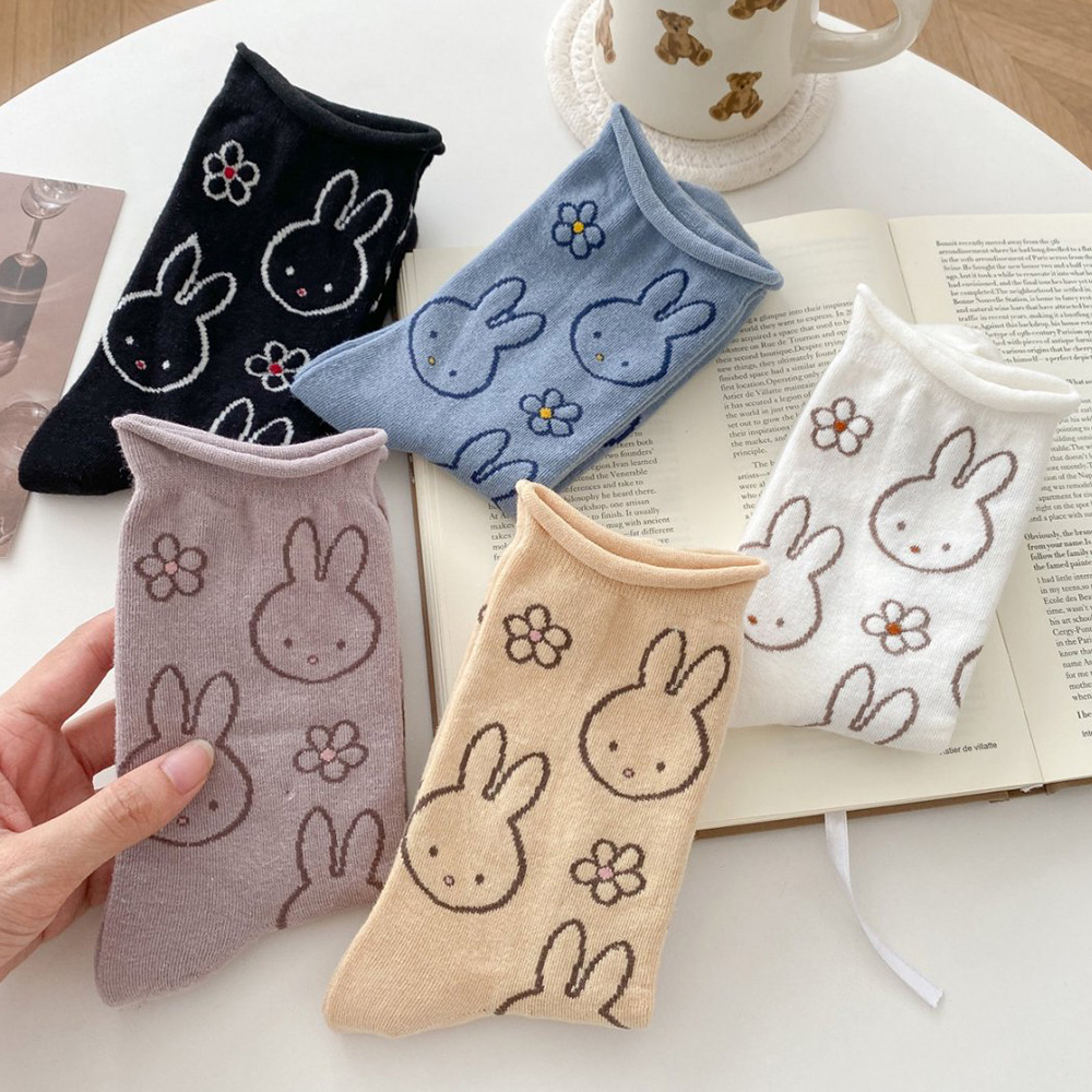 5 Pair Cute Funny Cartoon Rabb - Street Fashion Style Youtube ulasan dan harga