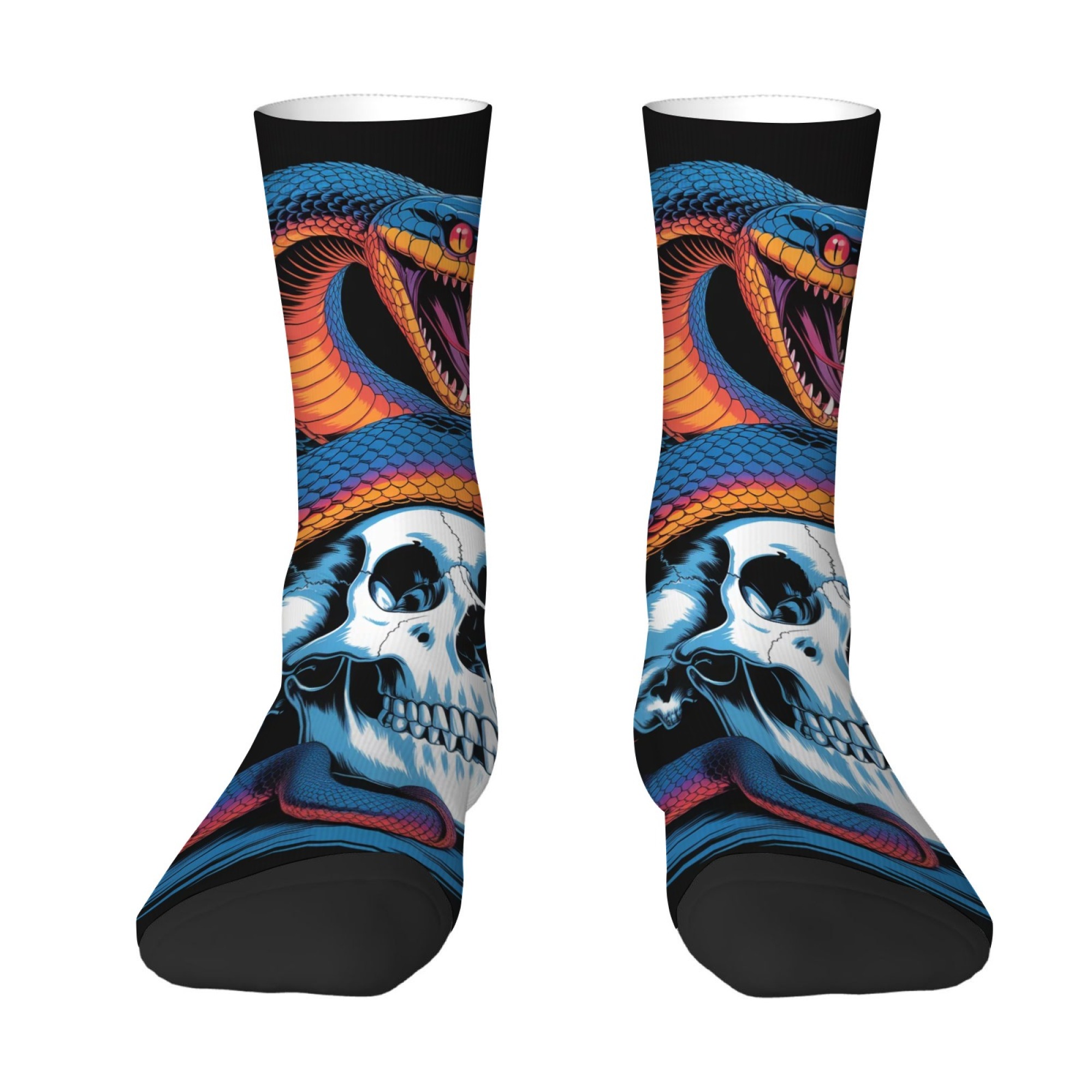 Skull Cobra Retro Comic Socks  - Street Fashion Style Youtube ulasan dan harga
