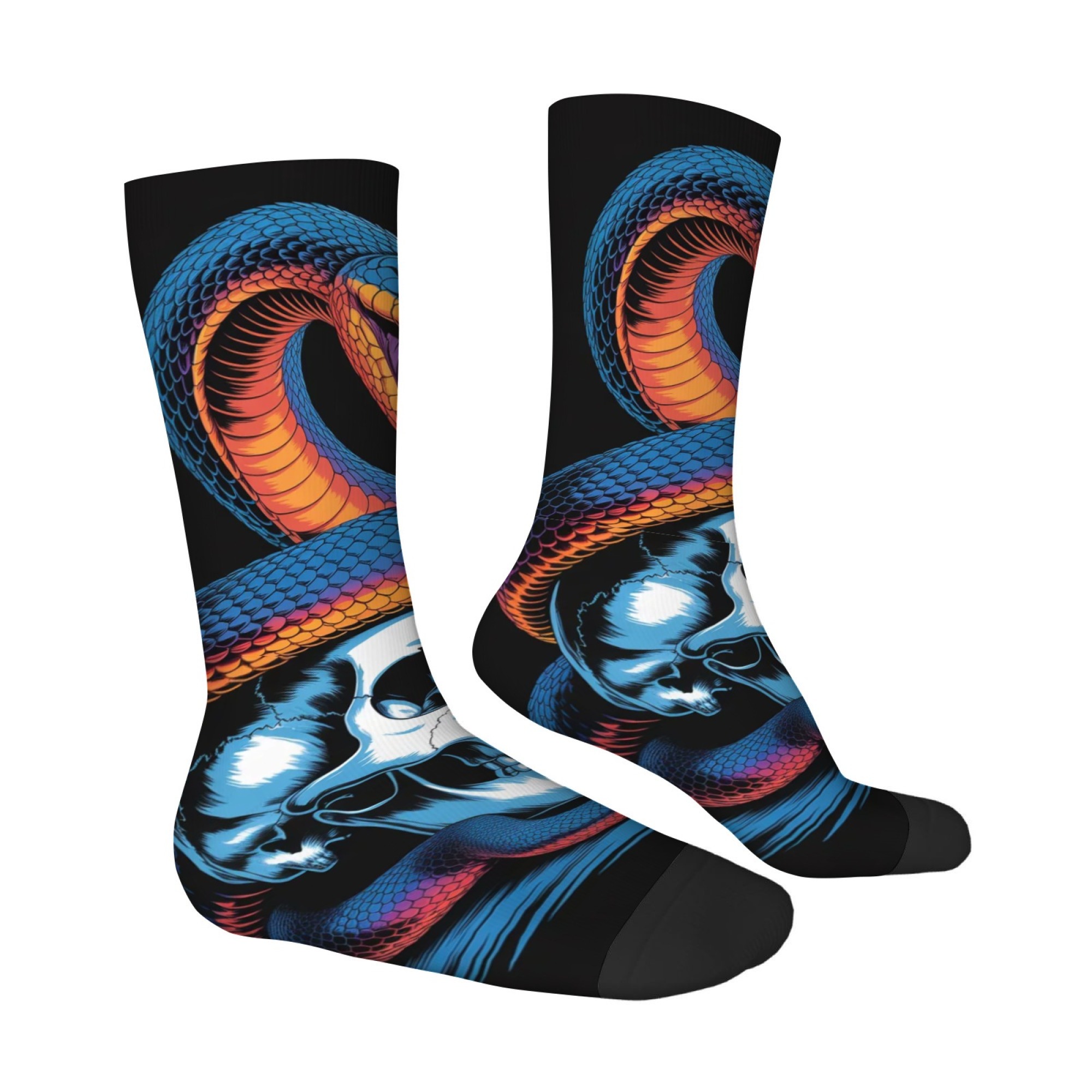 Skull Cobra Retro Comic Socks  - Street Fashion Style Youtube ulasan dan harga