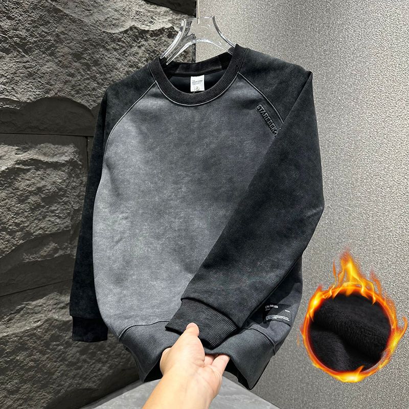 Men's Oversize Fleece Lined Lo - Oversized Crewneck Fleece ulasan dan harga