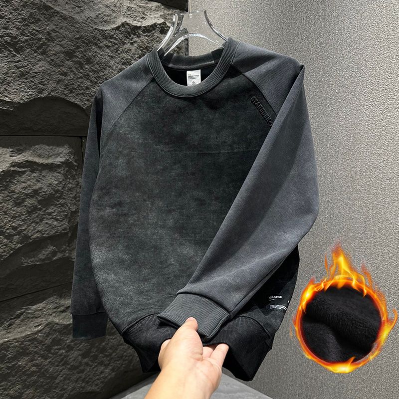 Men's Oversize Fleece Lined Lo - Oversized Crewneck Fleece ulasan dan harga