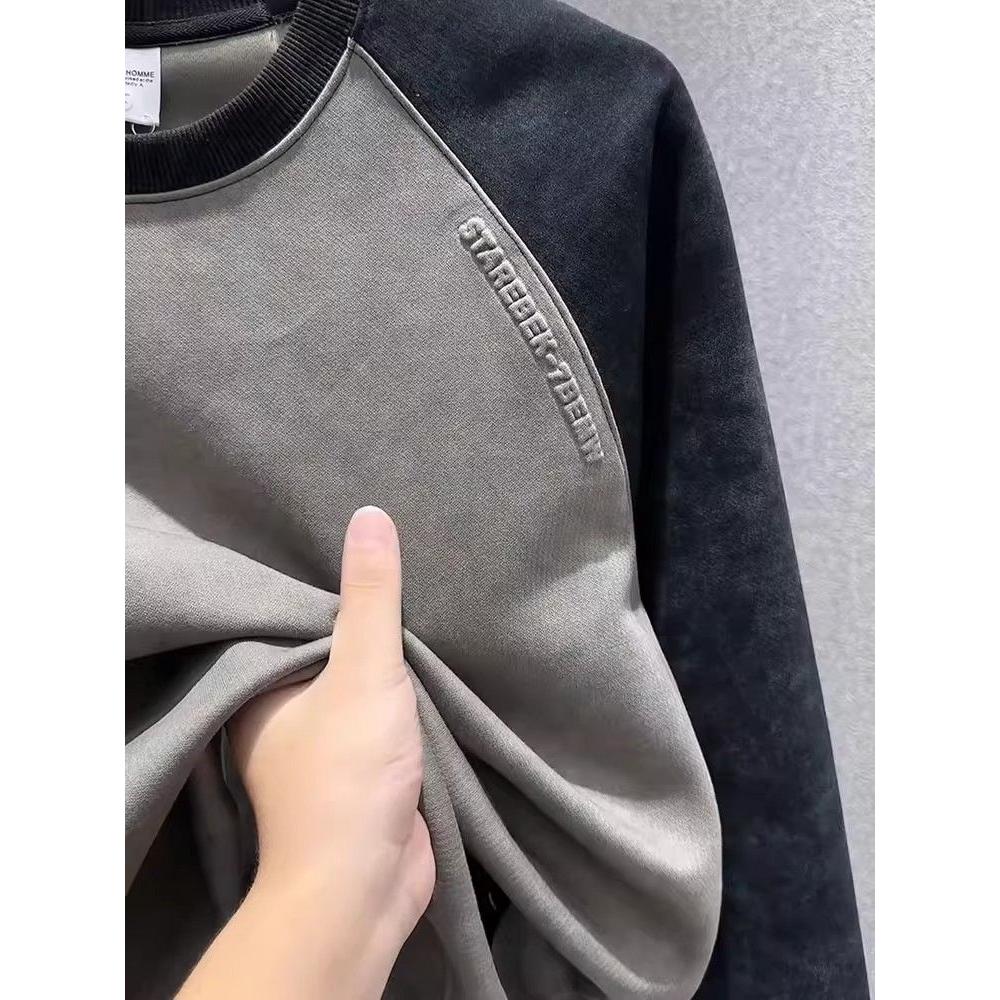 Men's Oversize Fleece Lined Lo - Oversized Crewneck Fleece ulasan dan harga
