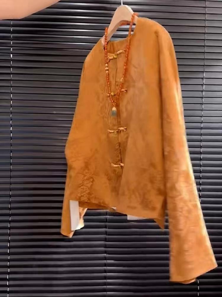 New High-End Satin Orange Flor - Street Fashion Style Youtube ulasan dan harga