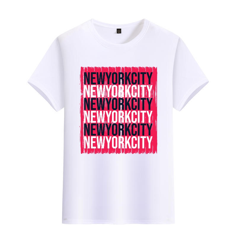 Men's Black Round-Neck Short-S - Street Style New York Fashion ulasan dan harga