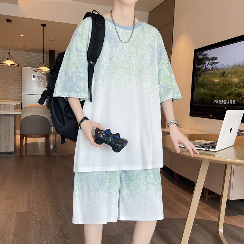 【Top 5-Point Pants】Men's T-Shi - Street Fashion Men ulasan dan harga