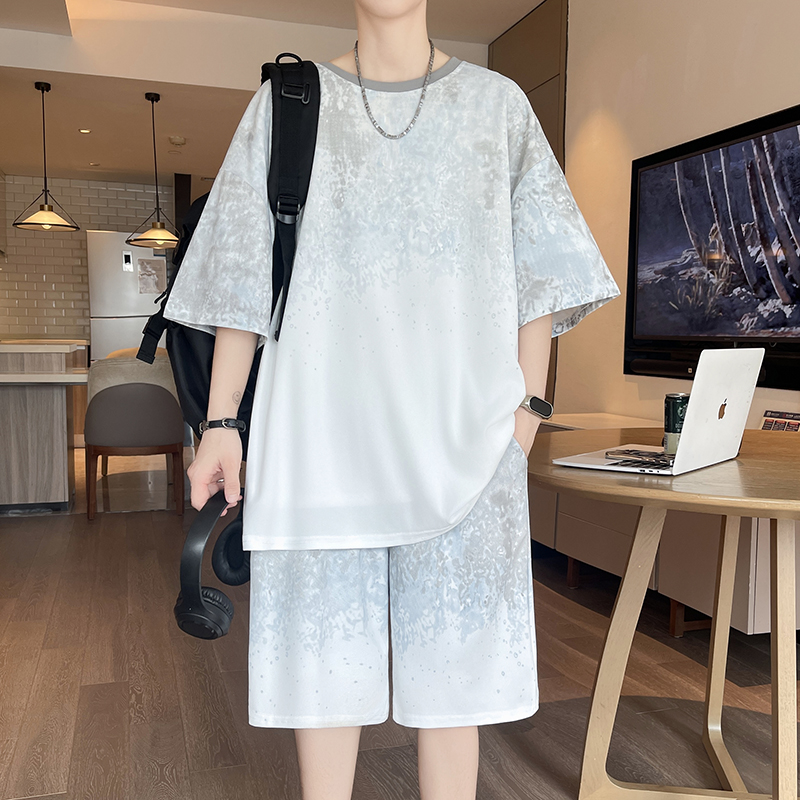 【Top 5-Point Pants】Men's T-Shi - Street Fashion Men ulasan dan harga